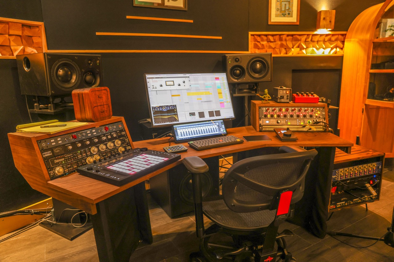Instrument setup at Key Tone Studios